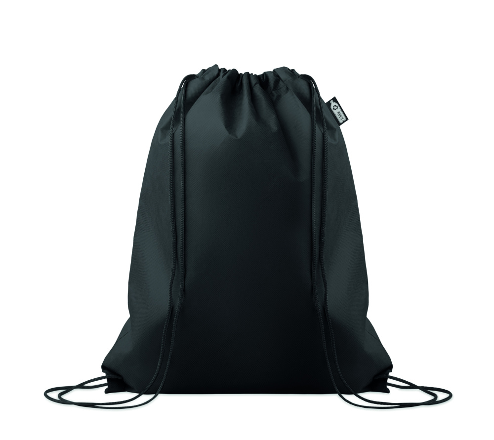 Logo trade promotional merchandise image of: Drawstring bag RPET non-woven
