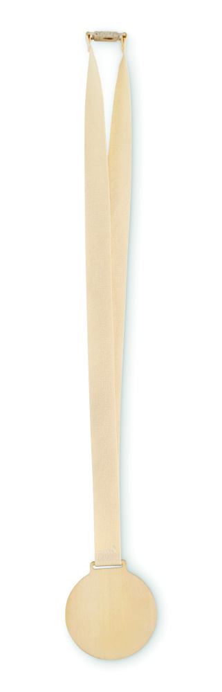 Logo trade corporate gifts image of: Wooden medal