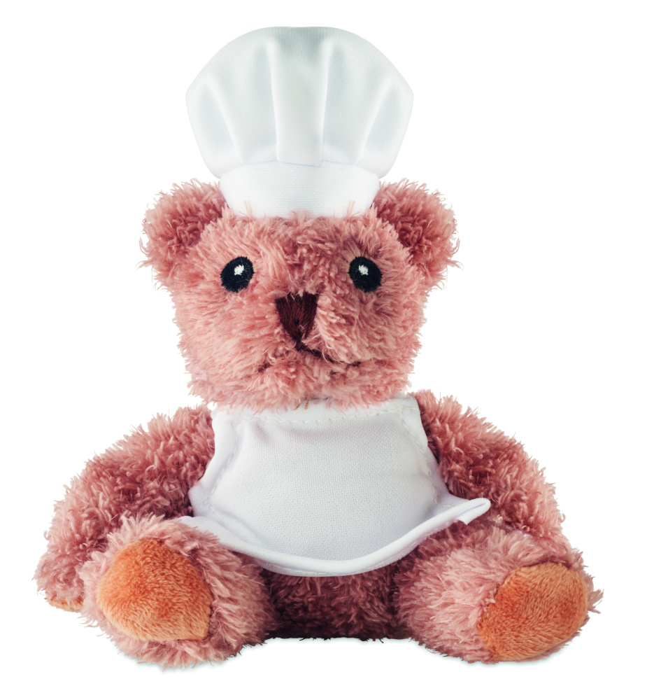Logo trade promotional items image of: Teddy bear plush chef