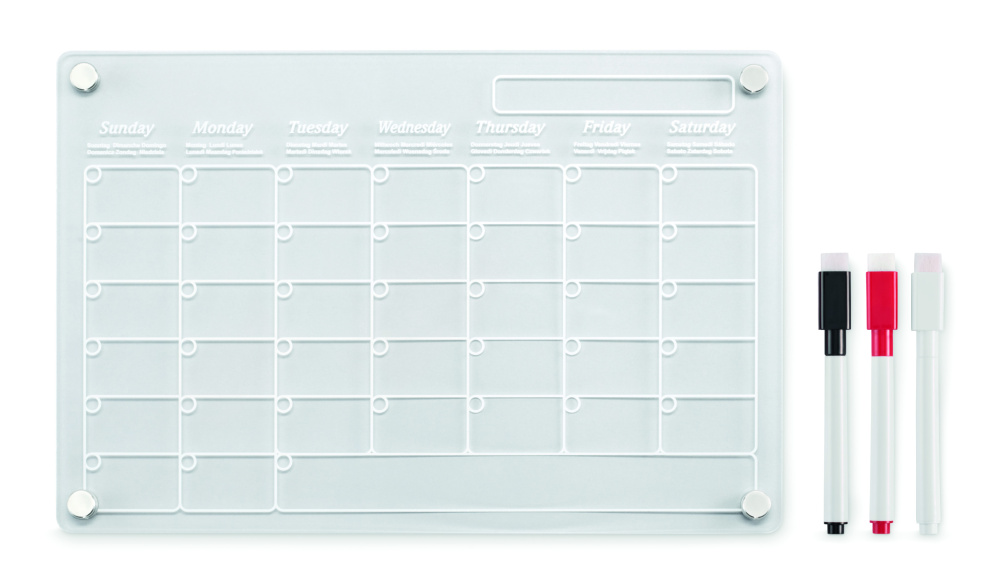 Logo trade promotional products picture of: Magnetic acrylic planner