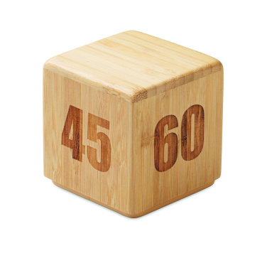 Logotrade corporate gift picture of: Bamboo twist snooze timer