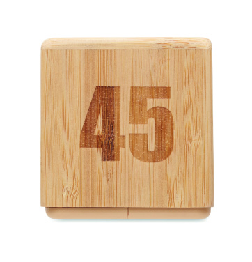 Logotrade promotional giveaway picture of: Bamboo twist snooze timer