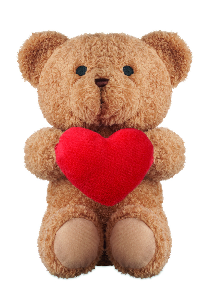 Logo trade promotional merchandise image of: Teddy bear with heart 23cm