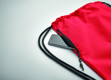 Logo trade business gift photo of: Large drawstring bag 300D RPET