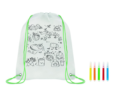 Logotrade corporate gift picture of: Non woven kids bag with pens