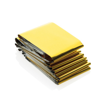 Logo trade promotional items picture of: Solra emergency blanket in RCS recycled RPET pouch