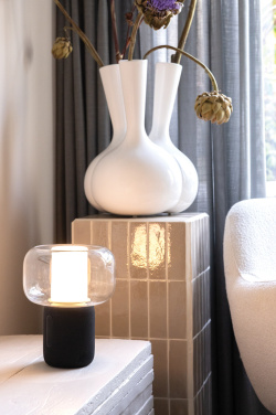 Logo trade promotional products image of: Lux RCS recycled plastic 10W speaker lamp