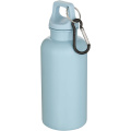 Oregon 400 ml solid colour RCS recycled plastic water bottle with carabiner, Cloud Blue