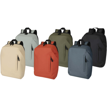 Logo trade corporate gifts picture of: Resi Plus 15" GRS recycled anti-theft backpack 18L