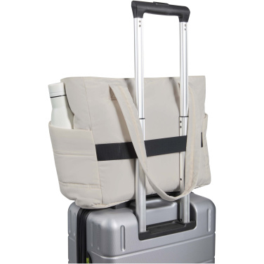 Logotrade promotional product picture of: Puffer 15.6" GRS recycled laptop tote bag 18L