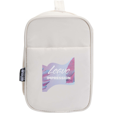 Logo trade promotional merchandise picture of: Puffer GRS recycled hangable toiletry bag 8L