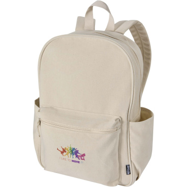 Logo trade promotional giveaways picture of: Recanvas 15.6” GRS recycled city backpack 16L