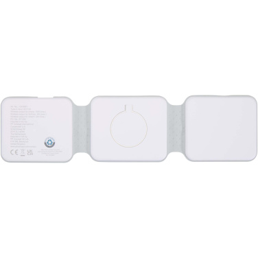 Logo trade promotional giveaways picture of: Armus 3-in-1 15W recycled plastic foldable wireless charger