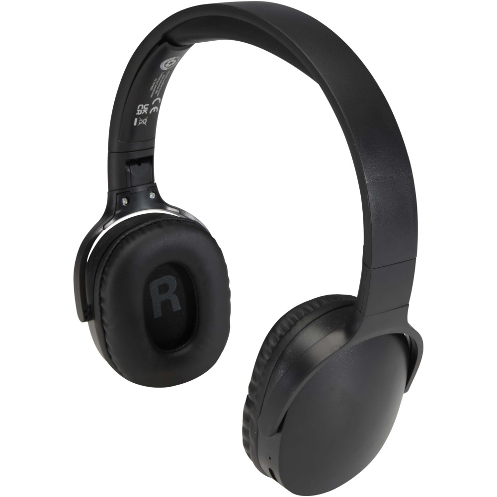 Logo trade promotional giveaway photo of: Ancha recycled plastic over-ear wireless Bluetooth® headset