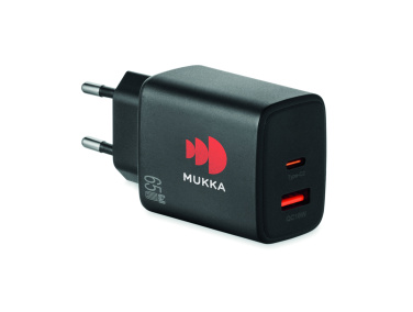 Logo trade advertising products picture of: EU 2-pole wall adapter/charger
