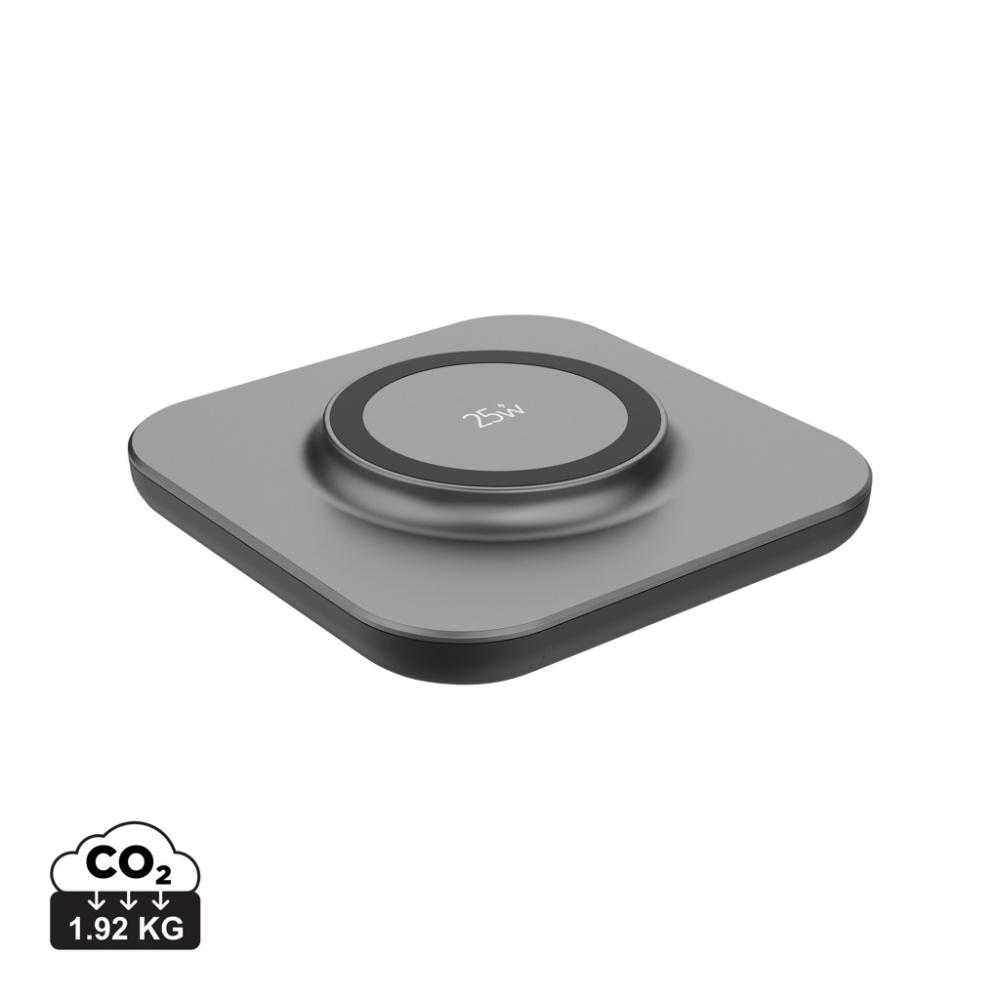 Logo trade promotional merchandise picture of: Quantum ultra-fast 25W magnetic wireless charging pad