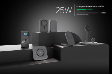 Logo trade promotional merchandise photo of: Quantum RCS ultra-fast 10.000mAh magnetic 25W powerbank