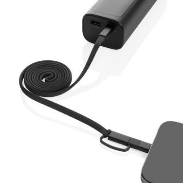 Logo trade corporate gift photo of: Arc RCS recycled Ultra-thin 60W 2 in 1 magnetic cable