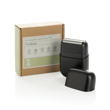 Logo trade promotional merchandise image of: TrimBlade re-chargeable Travel Shaver IPX7