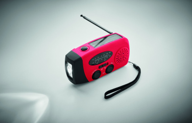 Logo trade corporate gifts image of: Portable radio SOS with LED torch