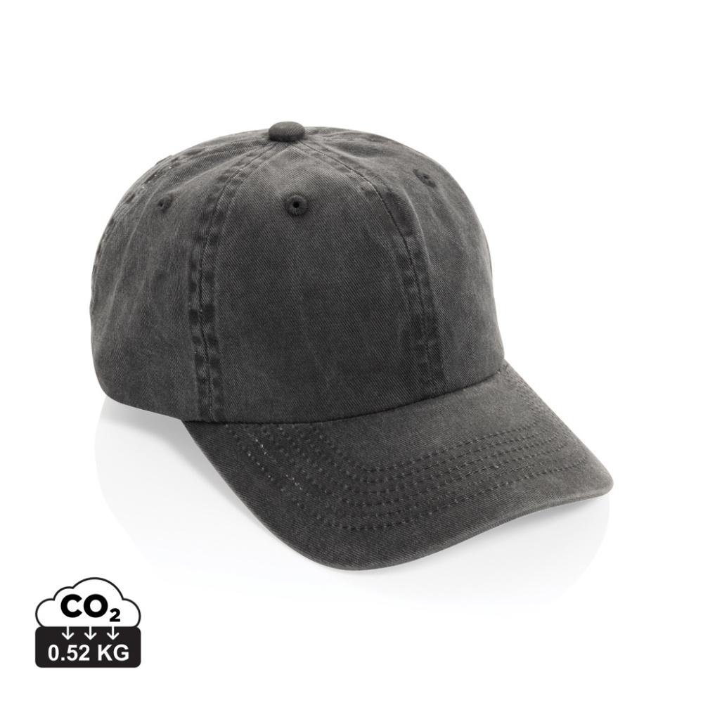 Logo trade promotional item photo of: BEAU AWARE™ Washed 6 panel 270gsm cotton twill cap