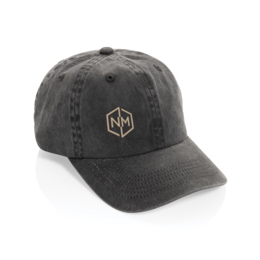 Logo trade corporate gifts picture of: BEAU AWARE™ Washed 6 panel 270gsm cotton twill cap