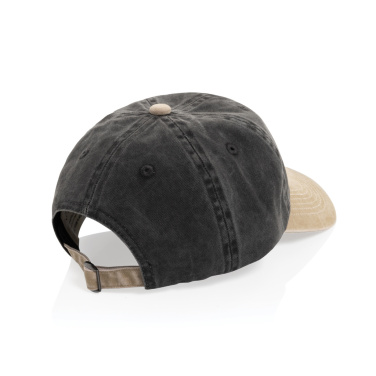 Logotrade advertising product picture of: BEAU AWARE™ Washed 6 panel 270gsm cotton twill two tone cap