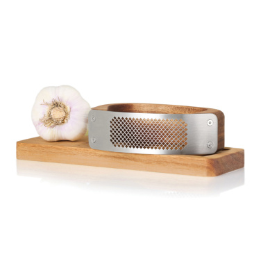 Logo trade business gift photo of: AdHoc RoccaAlio Garlic press with chopping board