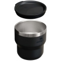 Stanley Stay Hot 295 ml stainless steel insulated stacking camp cup, Black