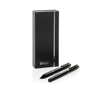 Logo trade advertising products image of: Swiss peak OSLO recycled stainless steel deluxe pen set