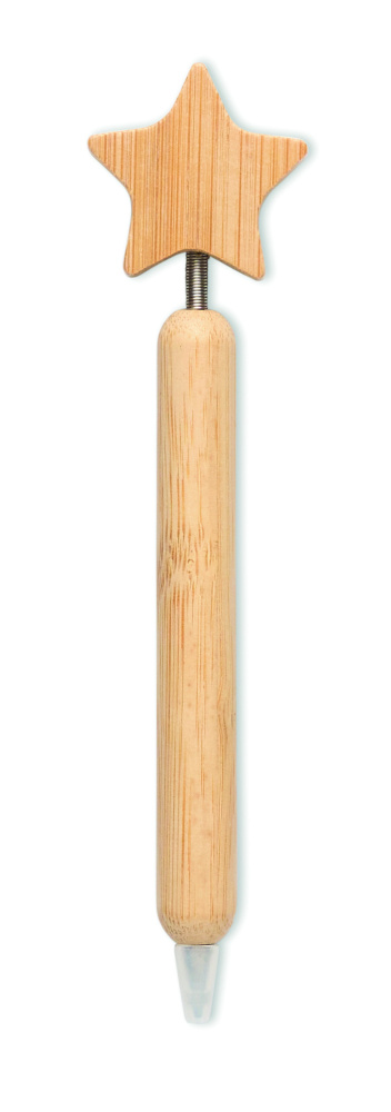 Logo trade promotional giveaways picture of: Bamboo star ball pen