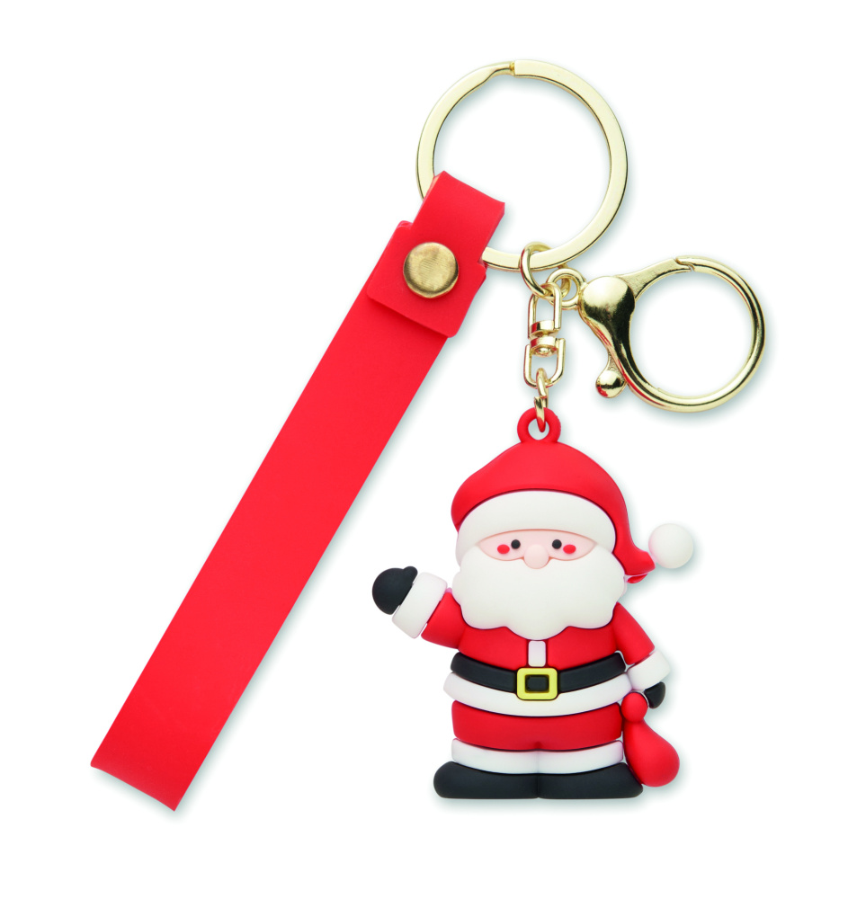 Logo trade promotional giveaways picture of: Santa keyring bag charm