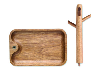 Logo trade corporate gifts picture of: Acacia wood key tray holder