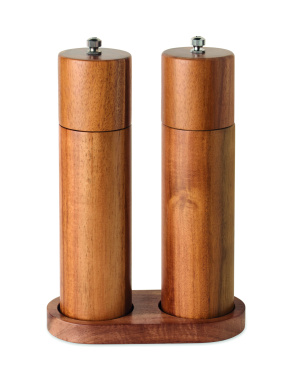 Logo trade promotional products image of: Acacia salt & pepper grinders