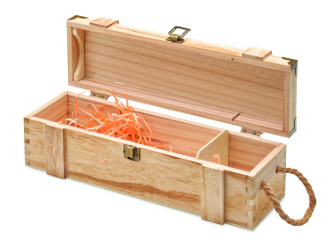 Logo trade corporate gifts picture of: Paulownia wood wine gift box