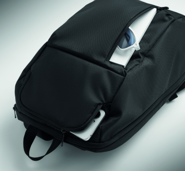 Logo trade corporate gifts image of: 15" RPET laptop backpack 15L