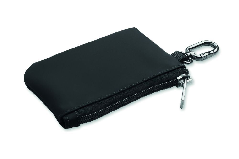 Logotrade advertising products photo of: PU key case wallet w/carabiner