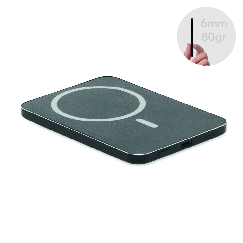 Logo trade promotional items image of: Slim magnetic power bank 20W