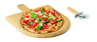 Logotrade advertising product image of: Bamboo pizza board & cutter