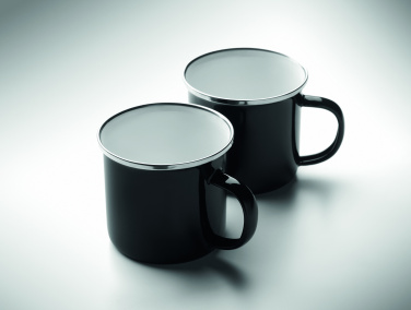 Logo trade promotional giveaways image of: Fleece blanket & 2 mugs set