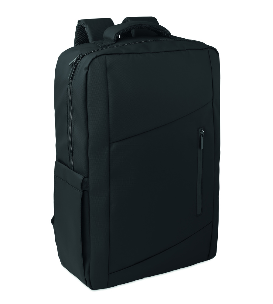 Logo trade business gifts image of: 15" PU RPET laptop backpack