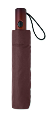 Logo trade business gift photo of: 21" auto umbrella wood handle