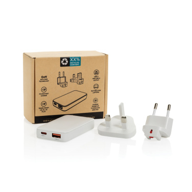 Logo trade promotional product photo of: Fluxo RCS 65W flat GAN charger with universal connectors