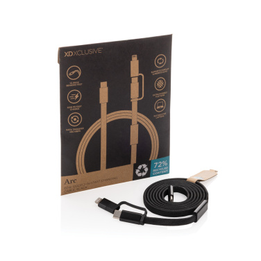 Logotrade promotional merchandise photo of: Arc RCS 60W 120 cm 2-in-1 fast charging cable
