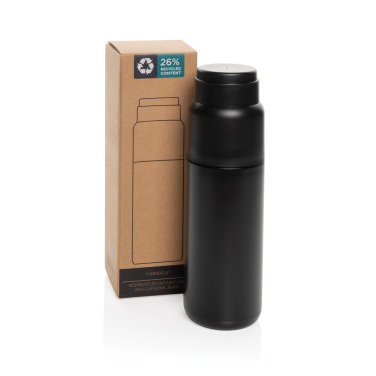 Logo trade corporate gift photo of: Thermocup RCS recycled vacuum flask with cup 500ml