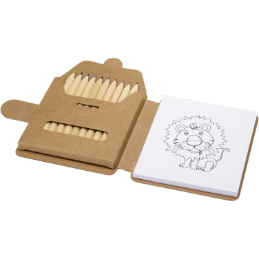 Logo trade promotional giveaway photo of: Chroma drawing notepad and pencils set