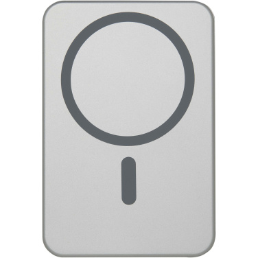 Logo trade promotional merchandise image of: Avis 5000 mAh RCS recycled aluminium magnetic power bank 