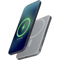 Avis 5000 mAh RCS recycled aluminium magnetic power bank , Gun metal