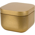 Tindra square tin candle with vanilla aroma, Gold