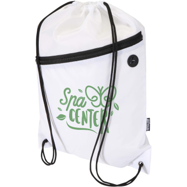 Logo trade promotional item photo of: Oriole RPET drawstring bag with zipped front pocket 5L